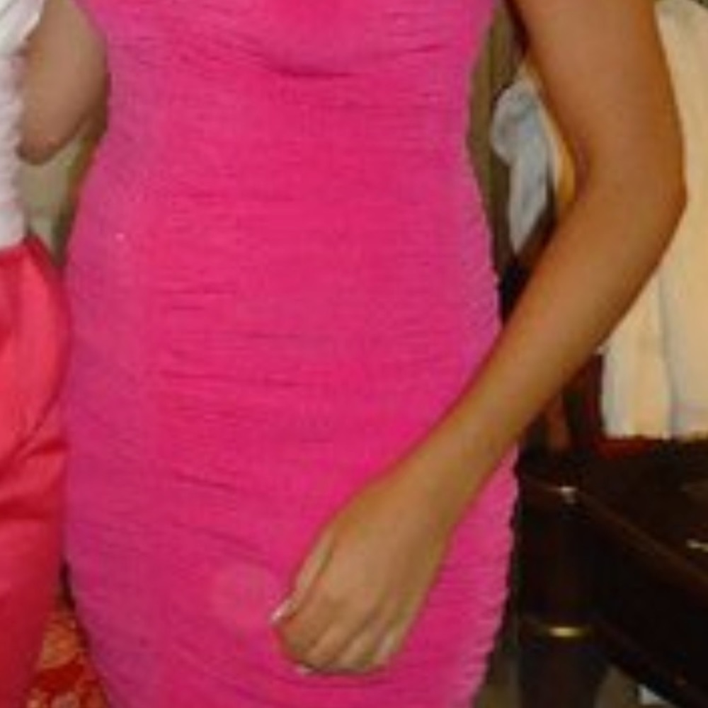 Hot pink Victoria Secret fitted bodycon dress - Picture 4 of 4